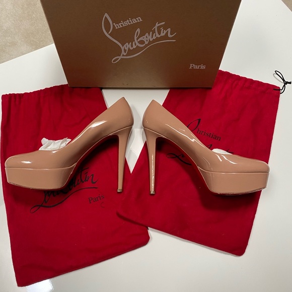 ✨Christian Louboutin Bianca 120 Nude Heels✨ - Picture 6 of 16